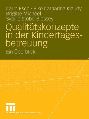 cover image of Qualitätskonzepte in der Kindertagesbetreuung